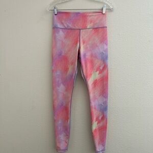 ZYIA Sunset Sorbet Pink Leggings Light n Tight High Waist Women's Size 6-8